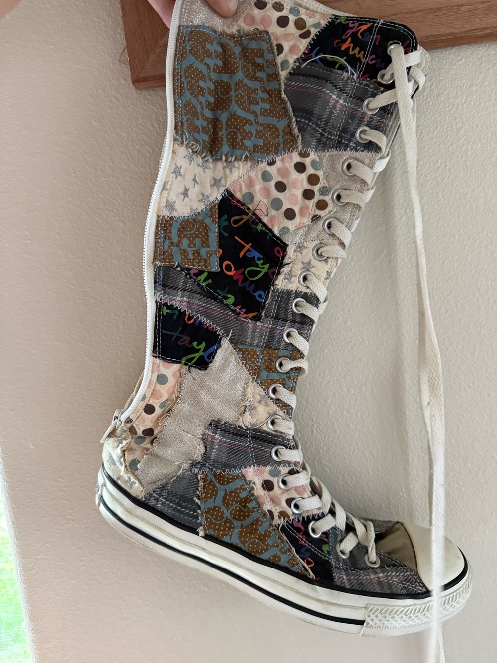 Converse Chuck Taylor All Star Patchwork Knee-High (XX-Hi) Sneaker - Picture 4 of 6